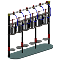 ФЛР-2 фильтр-пресс для оперативного определения фильтратоотдачи бурового раствора (4-секционный)