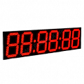 Импульс-431-HMS-T-SS-ER2 часы-термометр электронные вторичные уличные (красная индикация)