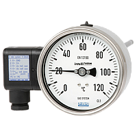 TGT73.160/S-(-60...+40°C)-(4...20)мА/2пр.-80х8мм-сзади-1/2NPT-кл.т.1,0 термометр манометрический с электрическим выходным сигналом
