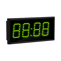 Импульс-410-MS-GPS232-G часы электронные главные офисные с GPS/Глонасс-синхронизацией (зеленая инд.)