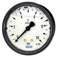 113.13.050-(-1-0)бар-сзади-G1/4B-кл.т.2,5-пластик манометр с гидрозаполнением глицерином