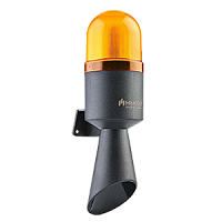 SNT-B712-3 горн со светодиодным маяком, желтый, 16 тонов, 124-130 dB, 40-250 V AC/DC