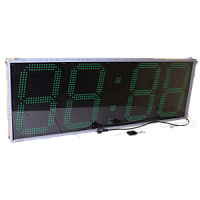 Кварц-6-Т-У часы электронные вторичные уличные дата-термометр (зеленая индикация)