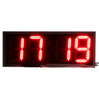 Кварц-5 часы электронные вторичные офисные двусторонние (красная индикация)