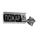 ЭКРАН-С-ККВ-К1-24VDC-(КВМ15; ЗГ; ЗГ) табло световое взрывозащищенное с коммутационной коробкой и козырьком