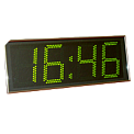Импульс-415-MS-GPS232-G часы электронные офисные (зеленая индикация), приемник GPS/GLONASS внешний, провод 15м