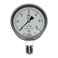 232.50.100-(0-6)бар-снизу-М20х1,5-кл.т.1,0 манометр из нержавеющей стали
