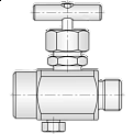 КЗИК-03.02-15-400-G1/2-В клапан запорный игольчатый комбинированный