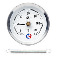 БТ-30.010-(0...+120)-кл.т.2,5 термометр биметаллический накладной с пружиной