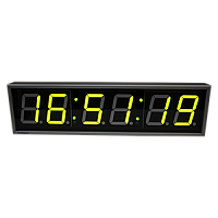 Кварц-2С часы электронные вторичные офисные с отображением секунд и функцией таймера (зеленая индикация)