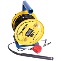 УТСК-ТЭ-100 уровнемер скважинный тросовый электроконтактный с термометром (одножильный трос 100 м, метки через 1 м, диаметр датчика 14 мм)
