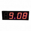 Р-100b-t-R часы-табло электронные офисные с датчиком температуры воздуха (красная индикация)