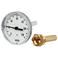 A43.10.100-(0...+120°С)-100х9мм-G1/2B-кл.т.2,0 термометр биметаллический с защитной гильзой