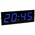 Импульс-410-EURO-ETN-NTP-APoE-B часы электронные вторичные офисные (синяя индикация)