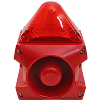 PA-X-5-05-Patrol оповещатель светозвуковой, корпус красный, линза красная, 105 dB, 230V AC