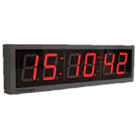 Кварц-1С-Т часы электронные вторичные офисные дата-термометр с секундами (красная индикация)