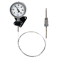 F73.160/3-(-80...+60°C)-80х8мм-1/2NPTвнутр-1м-кронштейн-кл.т.1,0 термометр манометрический с капилляром из нержавеющей стали 1.4571