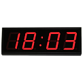 Р-100b-NTP-PoE-R часы-табло электронные офисные (красная индикация)
