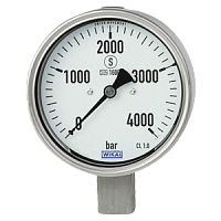 PG23HP-P.160-(0-2500)бар-снизу-G1/2B-кл.т.1,0 манометр гидрозаполненный силиконом для высоких давлений