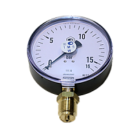 111.10.100-(0-6)бар-снизу-G1/2В-кл.т.1,6-чёрн.сталь манометр с трубкой Бурдона