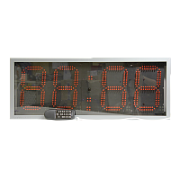 Кварц-5-Т-У часы электронные вторичные уличные дата-термометр (красная индикация)