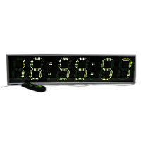 Кварц-3С часы электронные вторичные офисные с отображением секунд и функцией таймера (зеленая индикация)