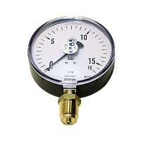 111.10.100-(0-16)кгс/см2-снизу-М20х1,5-кл.т.2,5-сталь манометр с трубкой Бурдона