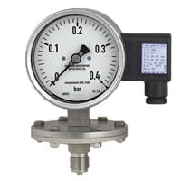 PGT43.160-(0-16)бар-снизу-1/2NPT-(4..20)мА/2пр.-кл.т.1,6 манометр мембранный с выходным сигналом