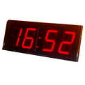 Импульс-NOVA-100-ETN-NTP-T-R часы электронные вторичные офисные с датчиком температуры (красная индикация)