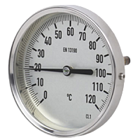 A52.160/S-(0...+100°C)-290х8мм-сзади-G1/2B-кл.т.1,0 термометр биметаллический