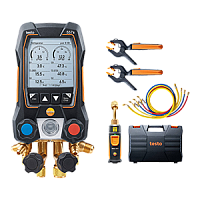 Testo-557s-комплект 2 в кейсе коллектор цифровой манометрический, смарт-зонды вакуума и температуры, заправочные шланги, с Bluetooth